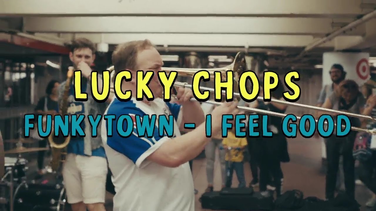 Lucky Chops plays Funkytown (2) - I Feel Good at Herald Square Subway