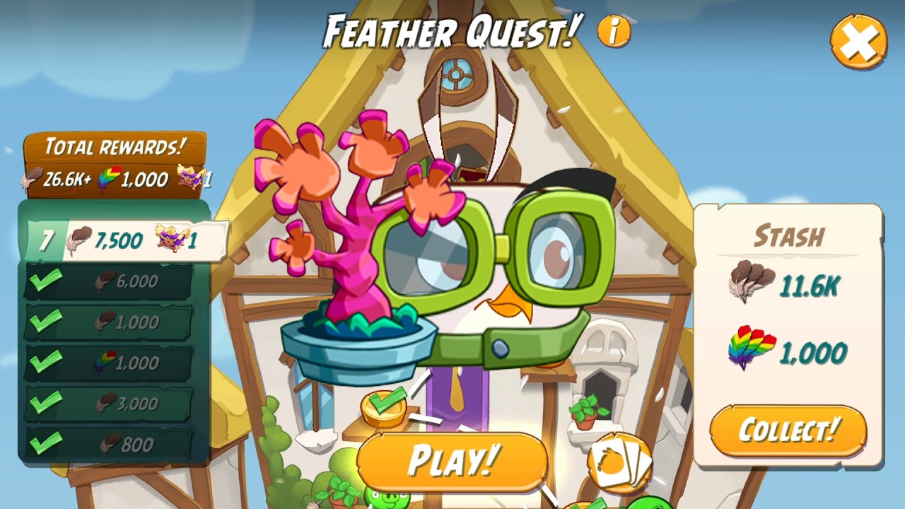 Angry Birds 2 AB2 Feather Quest SHADE 2026 walkthrough level 1-7
