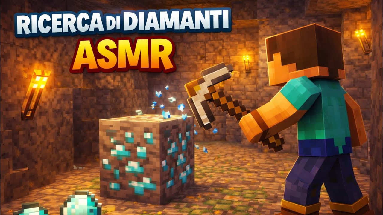 ASMR ITA | Minecraft #4 MEZZ'ORA di MINING ! [Cillo ASMR]