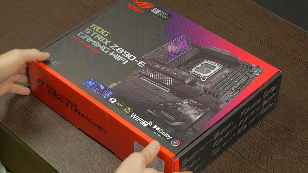Распаковка материнской платы ASUS ROG STRIX Z890-E GAMING WIFI