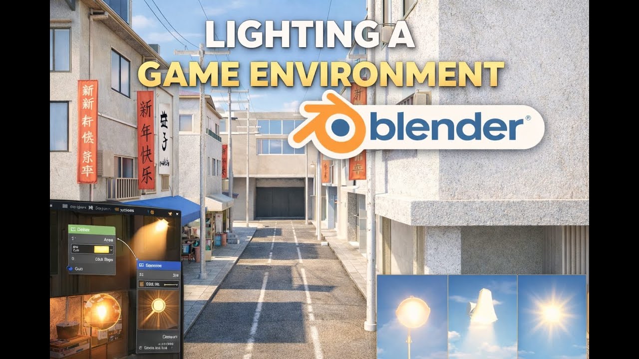 Как осветить игровое окружение в Blender (от начинающего до профессионала), часть 23