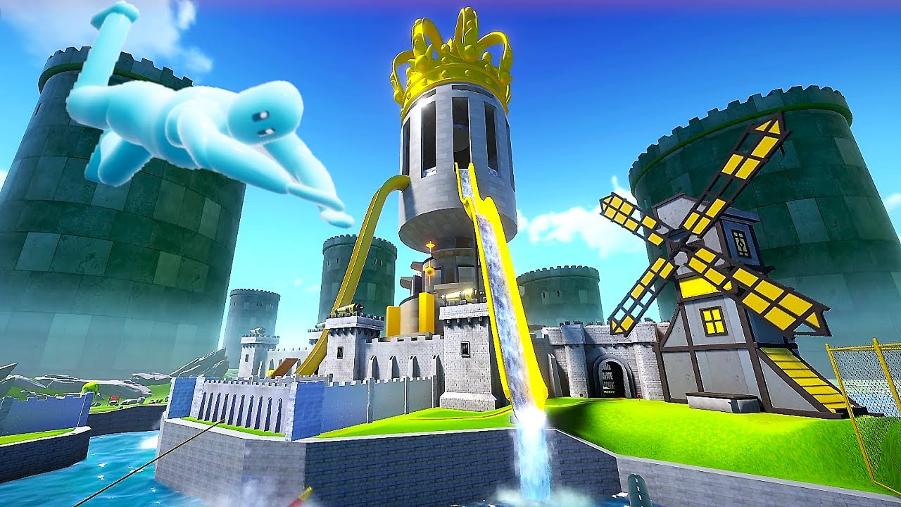 Ragdoll slides down a giant waterslide! | PlayForm: Human Dynamics