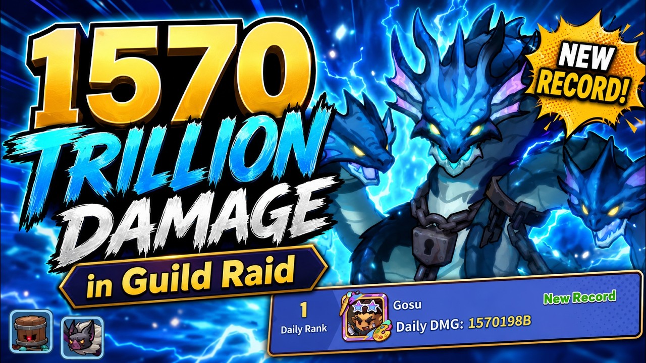 1570 TRILLION DAMAGE in Guild Raid in Evo Defense Merge TD by Gosu