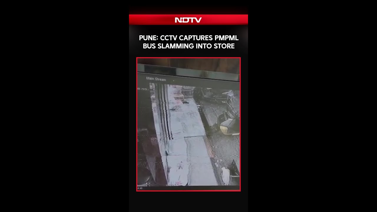 Pune News | CCTV Shows PMPML Bus Crashing Into Shop at Appa Balwant Chowk