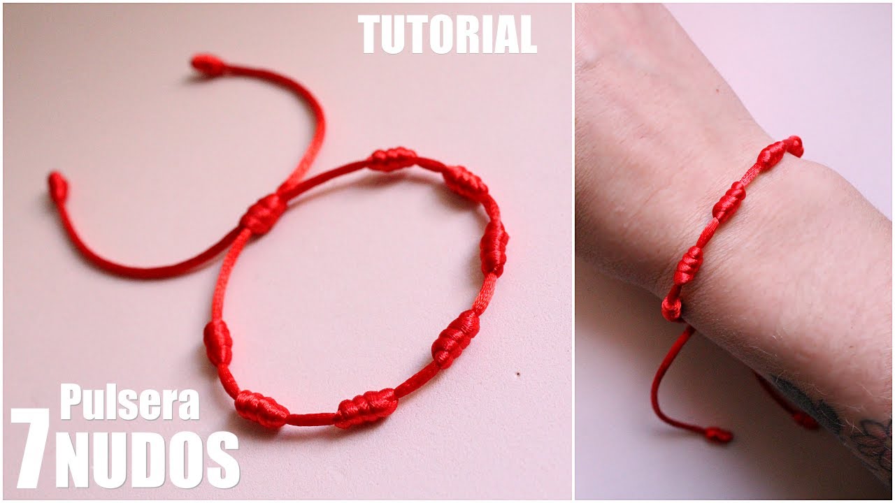 PULSERA 7 NUDOS paso a paso🍀Facil y rápido