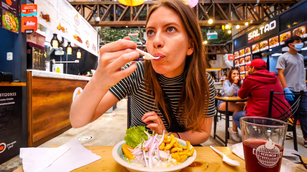 Comiendo en 3 MERCADOS de COMIDA en Miraflores, LIMA! 😋🇵🇪 | Tour de COMIDA PERUANA y Fusión! 🥑🍔