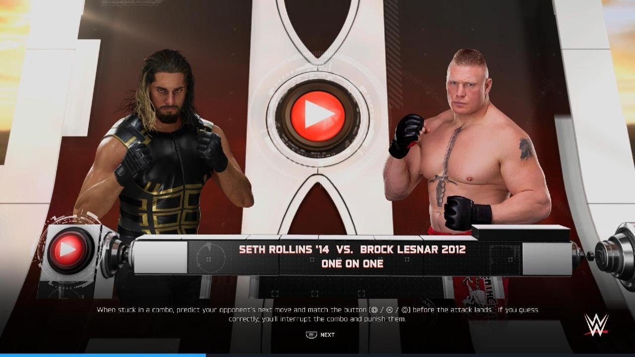 WWE 2K25 Seth Rollins vs Brock Lesnar