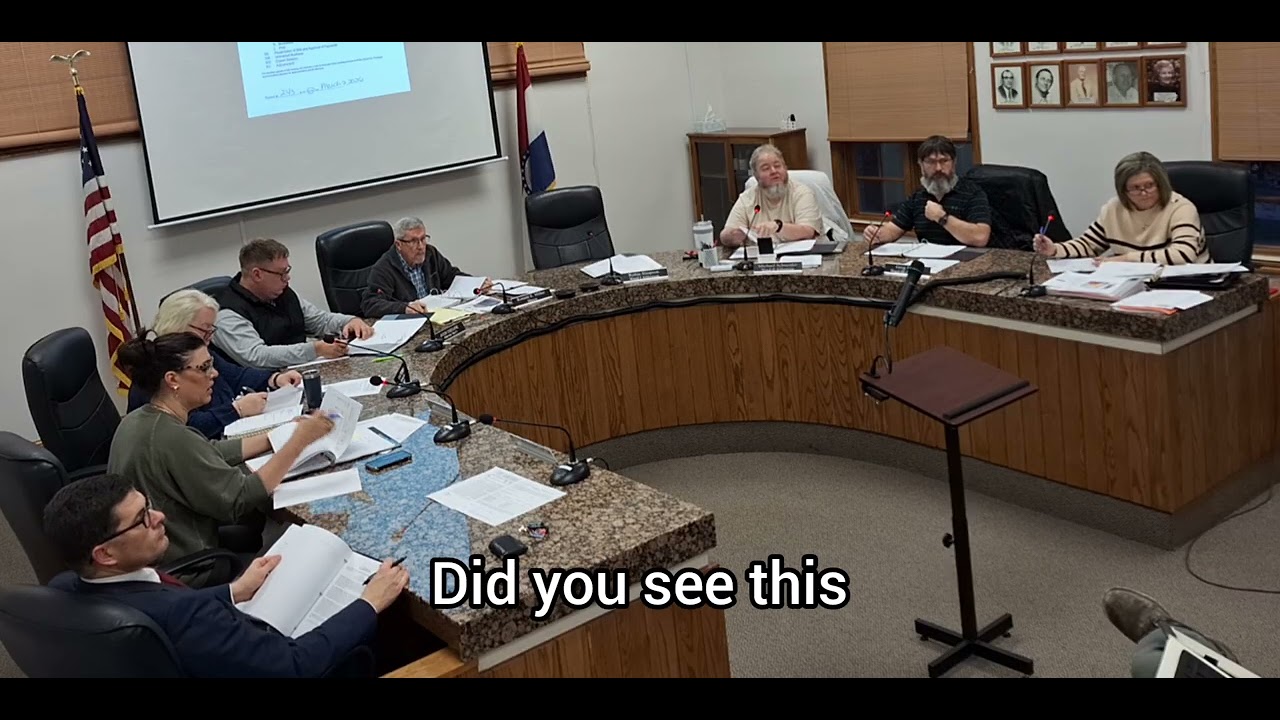 3-5-2026 City Council Meeting Monroe City MO 63456