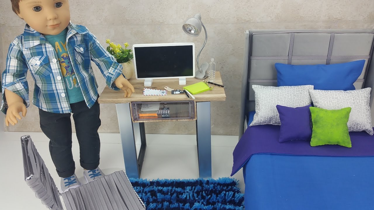 DIY Desk and Chair for AG Doll Boy Room