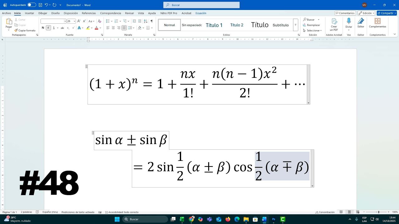 Ecuaciones y Símbolos en Microsoft Word ➕✖️