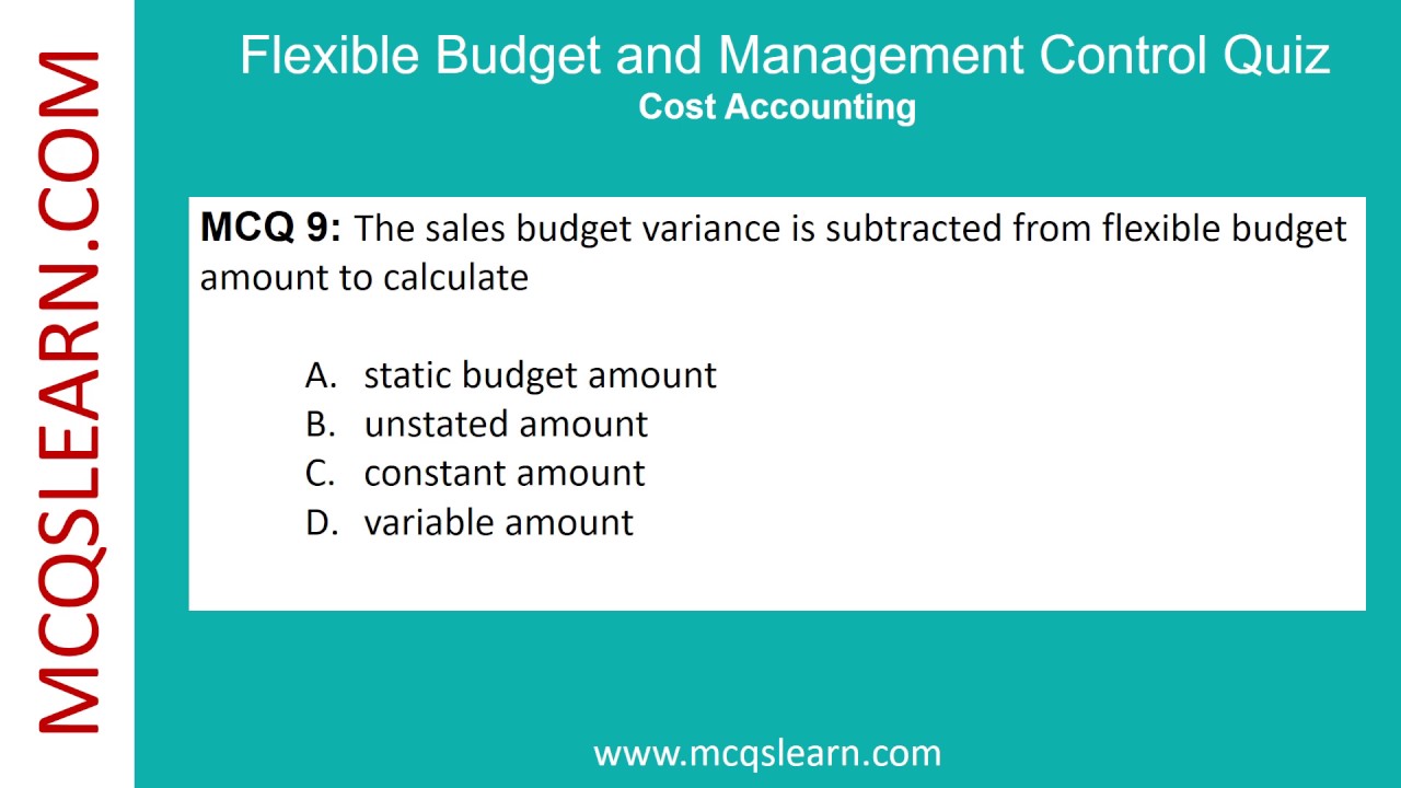 Flexible Budget Quiz Questions Answers | Flexible Budget Class 11–12 Notes PDF | Ch 18 Quiz | App