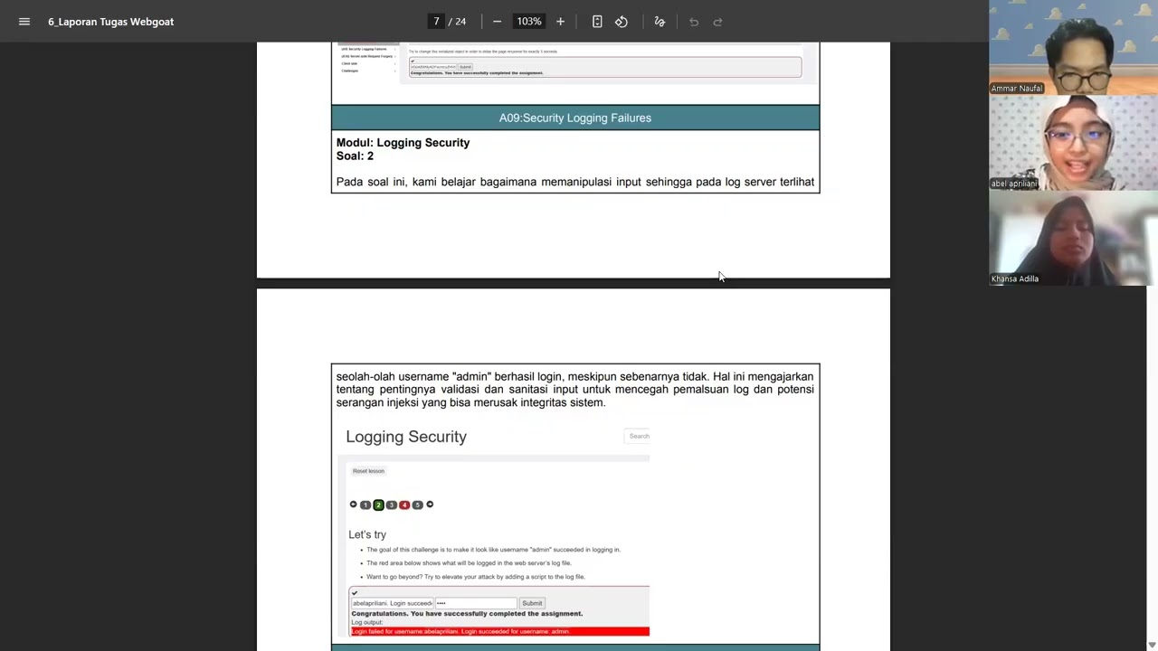Kelopompok 6 OWASP WebGoat | II3230 Keamanan Informasi