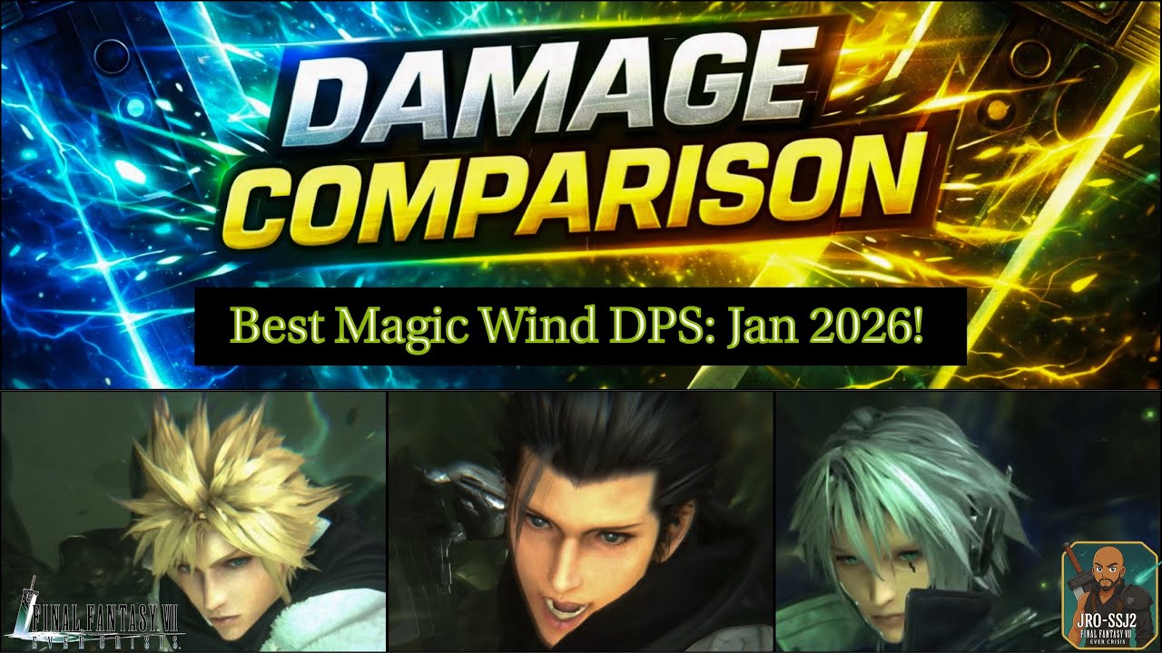 [FF7: Ever Crisis] Best Magic Wind DPS? | Damage Comparison (Jan 2026)