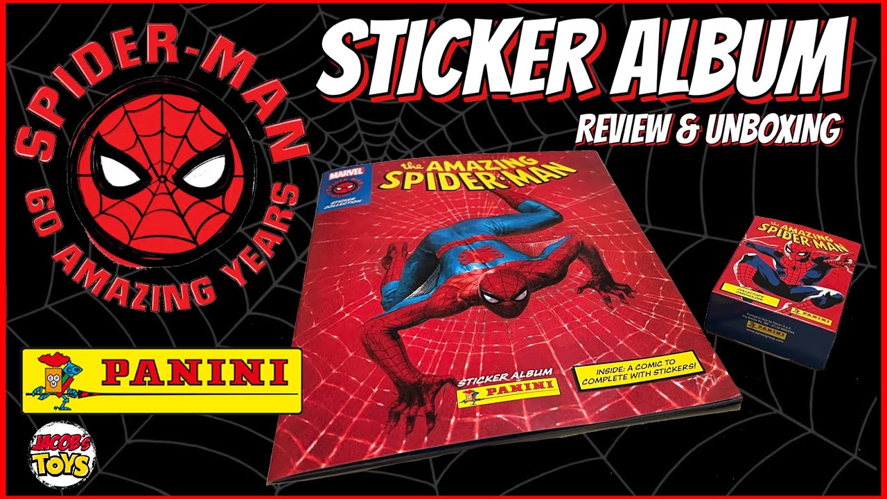 SPIDER-MAN 60th Anniversary Sticker Album & Trading Card Collection! - Panini - Jacobs Toys
