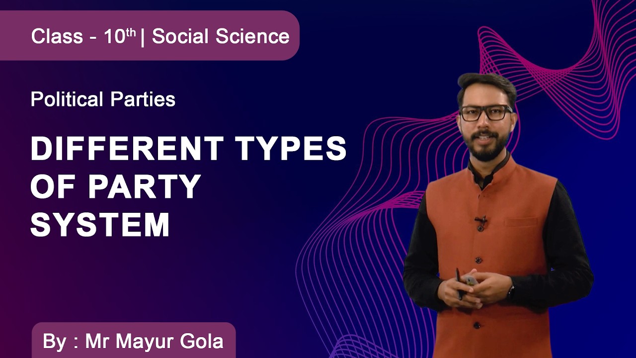 Class 10 | Social Science | Political Parties | Different Types of Party System
