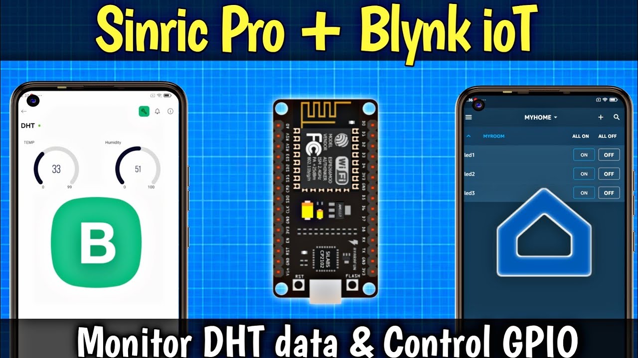ESP8266 NodeMCU with Blynk and Sinric Pro for Home Automation