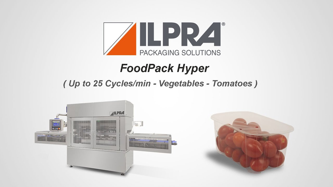 ILPRA In Line Tray Sealer  - Tomatoes Packaging- Foodpack Hyper
