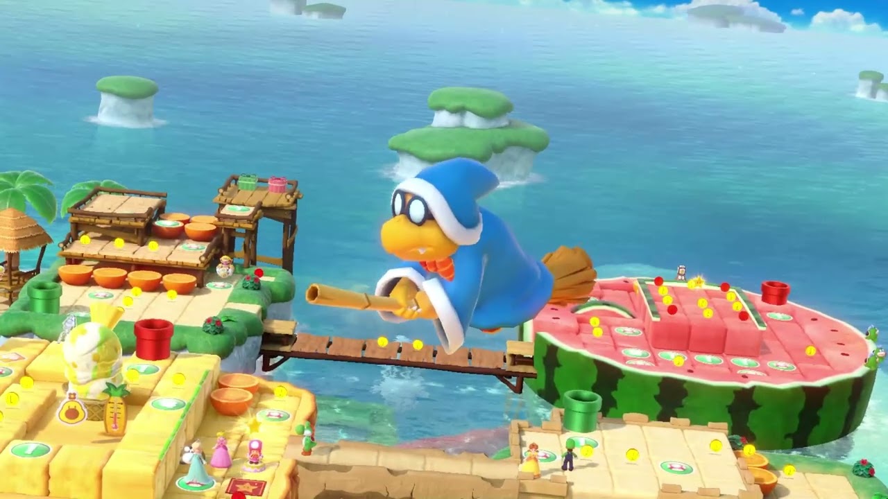 Super Mario Party: Partner Party #019 - Watermelon Walkabout - Peach & Rosalina vs Daisy & Yoshi