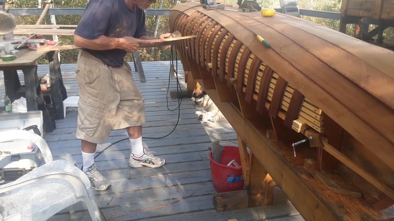 PLANKING A CEDAR CANVAS CANOE 2025