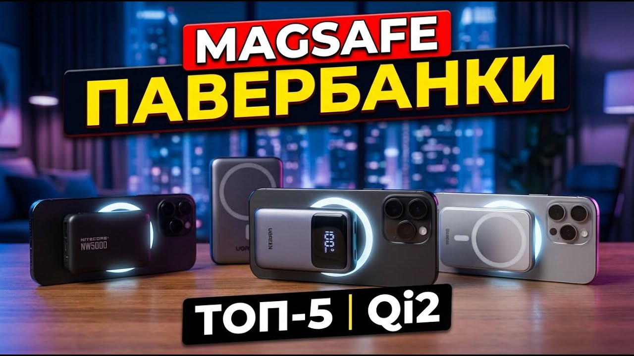 🔋Топ-5 PowerBank з MagSafe та Qi 2025 | Бездротова зарядка для iPhone