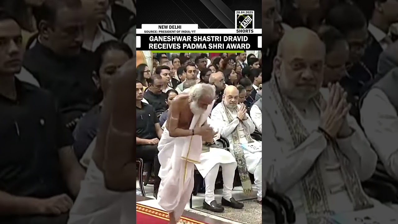 Renowned Vedic scholar Ganeshwar Shastri Dravid receives Padma Shri award