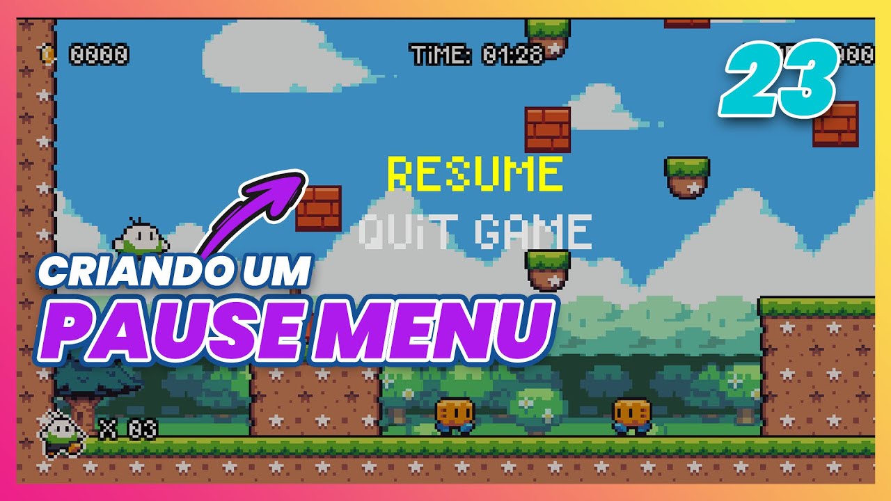 Ep 23 - Como fazer um MENU de PAUSE na Godot 4.0 - Criando um Jogo de Plataforma 2D