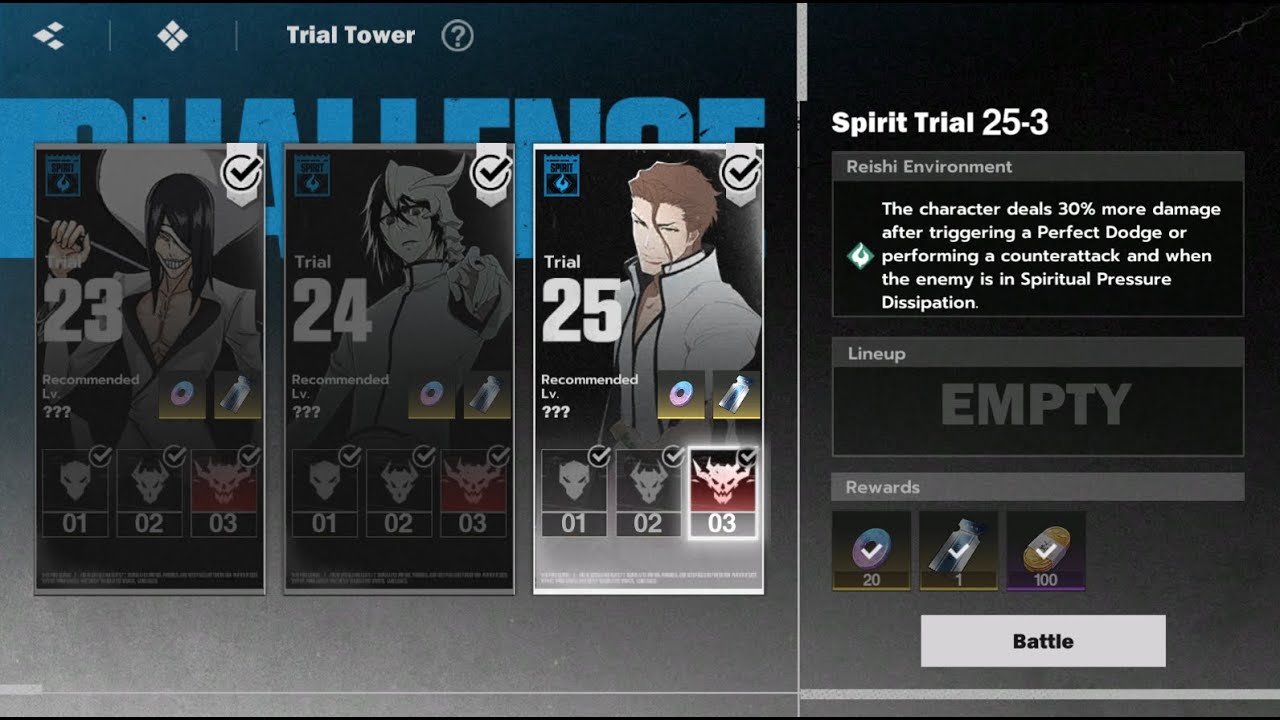 🔷Spirit Trials (18-25)🔷 - Bleach Soul Resonance