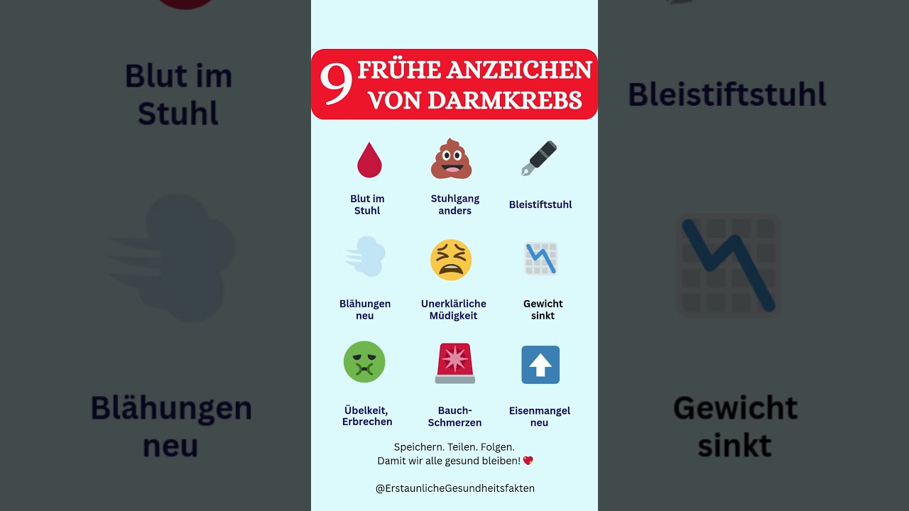 Achtung! 9 Darmkrebs-Anzeichen, die JEDER ab 40 kennen MUSS!