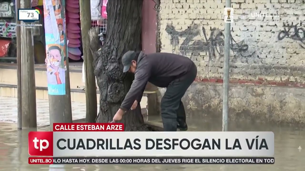 Intensa lluvia en Cochabamba: la basura y la gran cantidad de agua que cayó agravó la situación