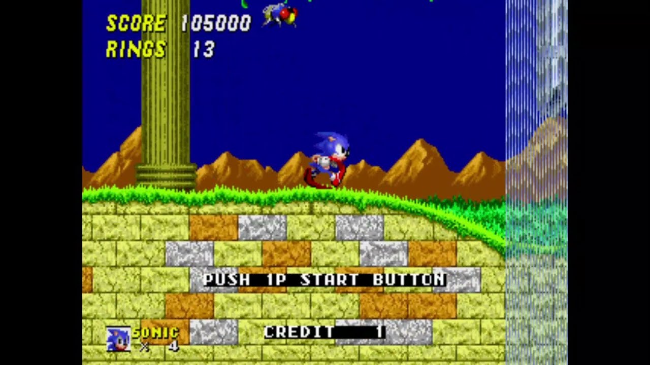 MAME  Sonic The Hedgehog 2 Mega Play gameplay arcade con 1 credito