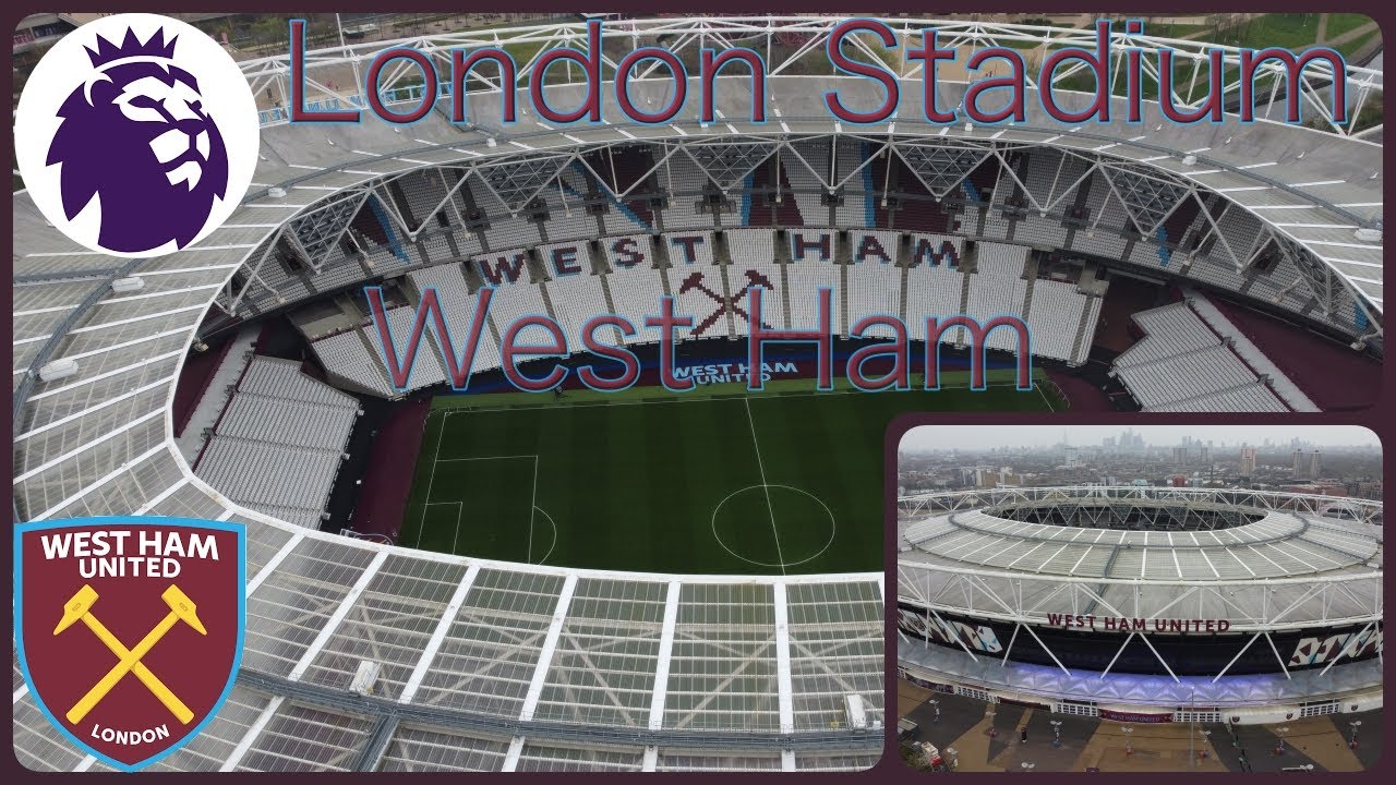 Ep79. London Stadium, by drone Home of West Ham United. In the Premier League for the 23/24 season