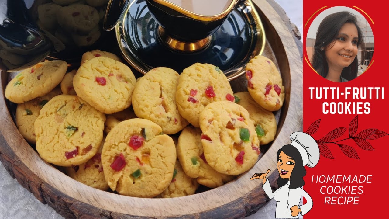 Eggless Tutti Frutti Cookies Recipe | Homemade Cookies Recipe |Crunch Biscuit Recipe| Cookies Recipe