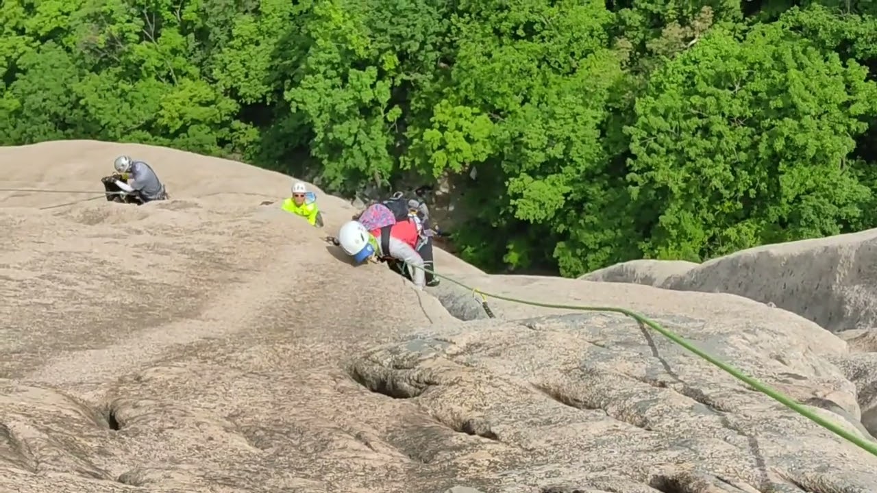 Summer multi-pitch climbing on Insubong, Bukhansan National Park