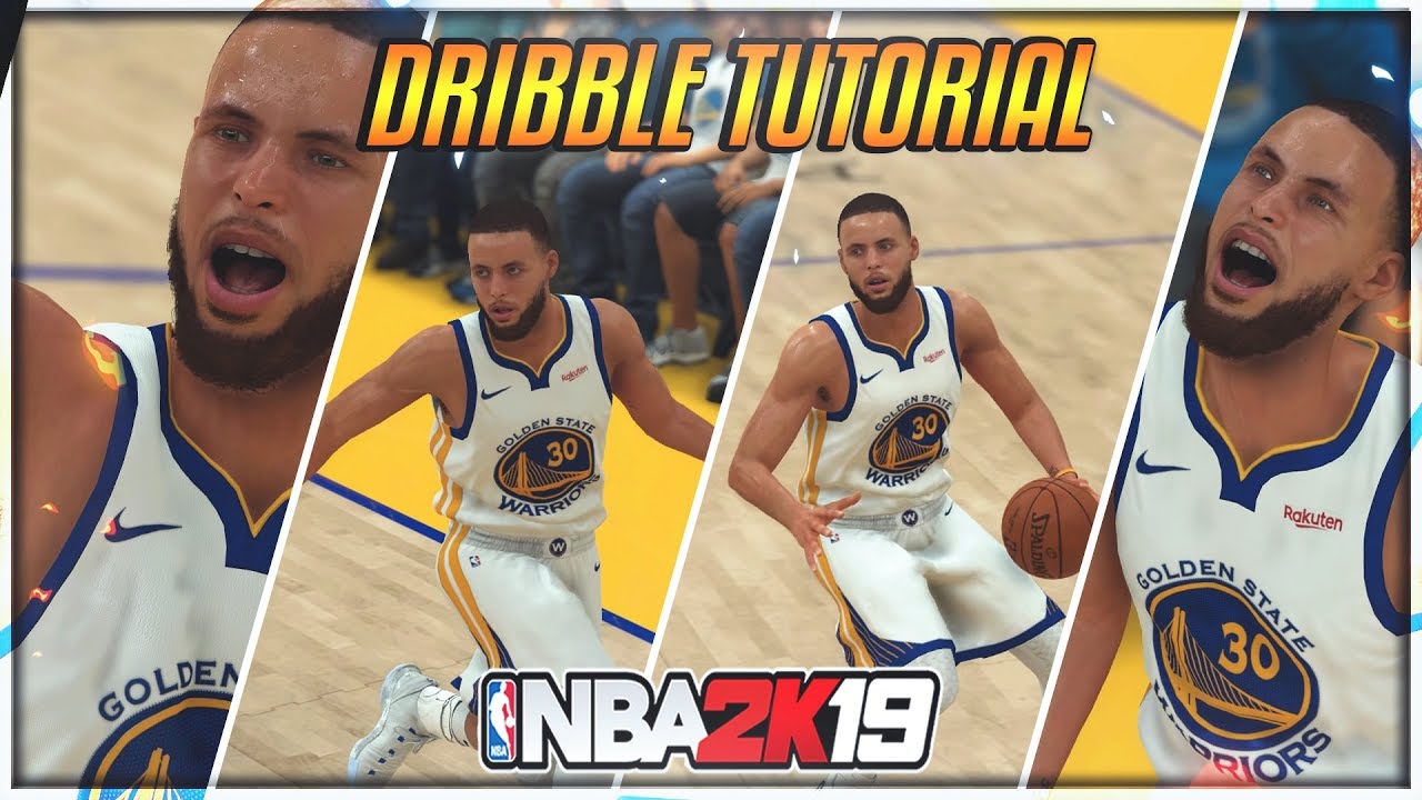 NBA 2K19 DRIBBLE TUTORIAL: STEP BACK HESITATION SHOT FAKE MOVE BY STEPHEN CURRY TUTORIAL