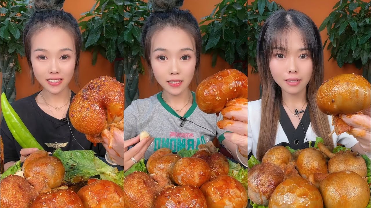 CHINESE MUKBANG SPICY FOOD (SHEEP BRAIN)@Xiaoxuan Mukbang EATING SHOW