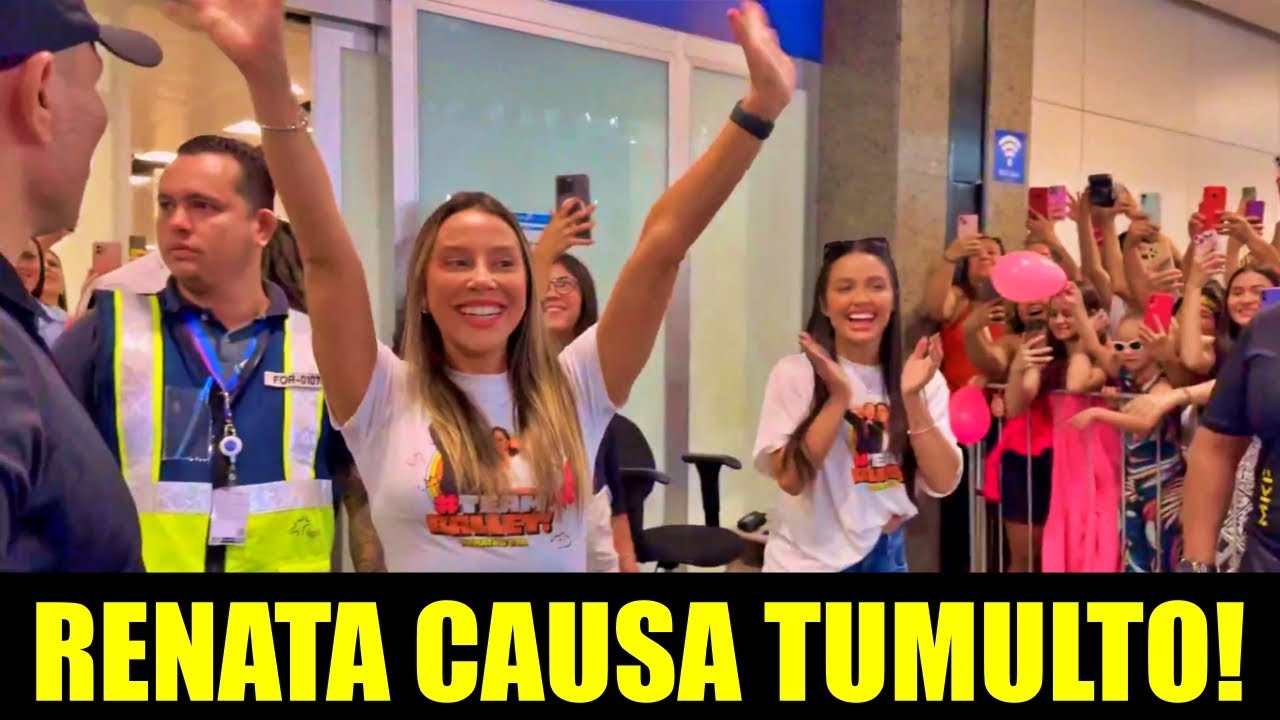 RENATA CAUSA ALVOROÇO NO AEROPORTO!