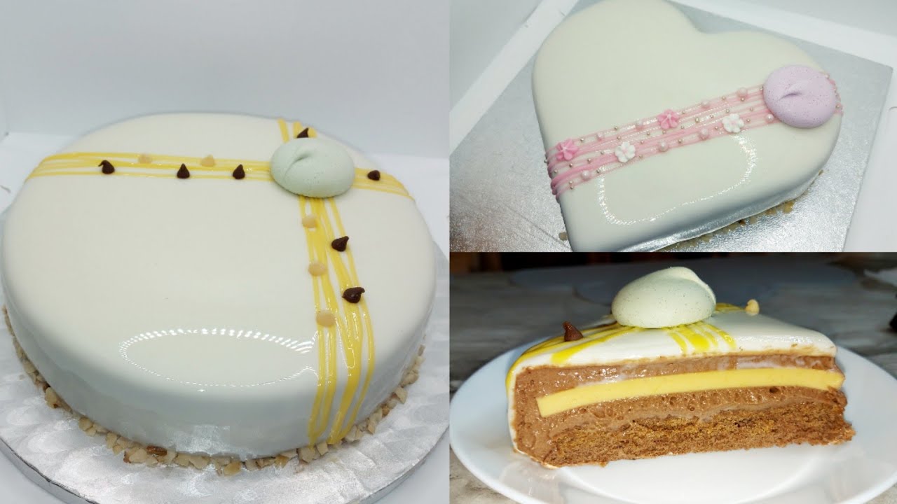 كيكة بموس الشوكولا، براليني و جيلي الكراميل Entremet/mousse au chocolat, praliné et insert caramel