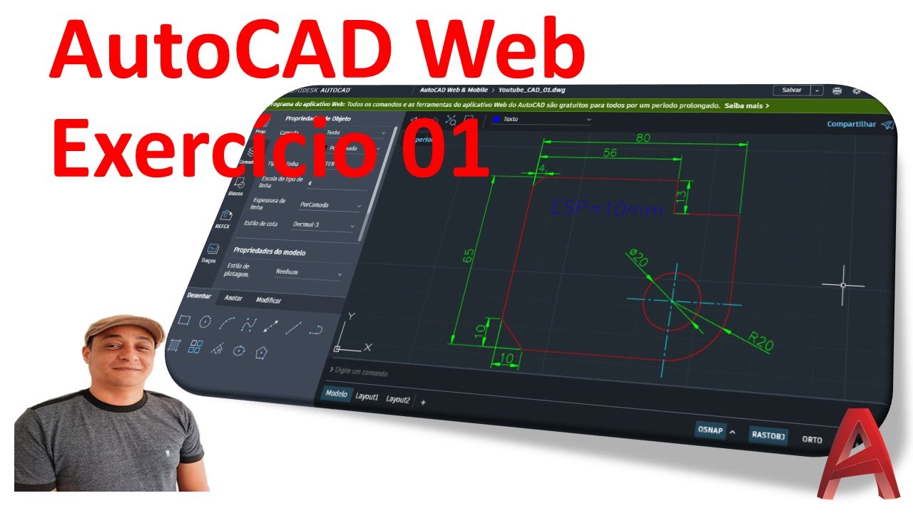Autocad WEB- Criando um Desenho no Autocad WEB