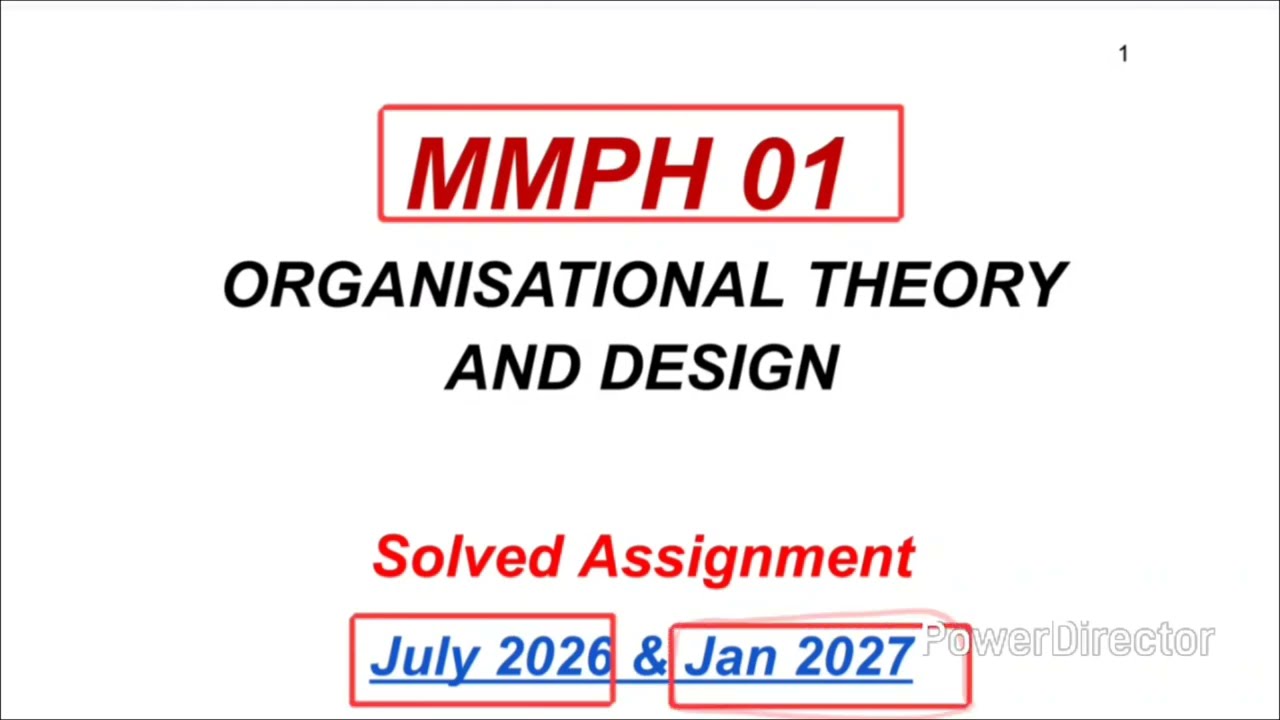 MMPH 01 Solved Assignment 2026-2027 | MMPH 01 Solved Assignment 2027 English | MMPH 01 Assignment