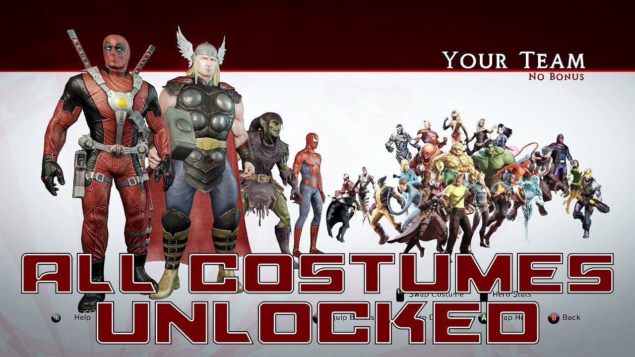 Marvel Ultimate Alliance 2 - All Character Costumes Unlocked!
