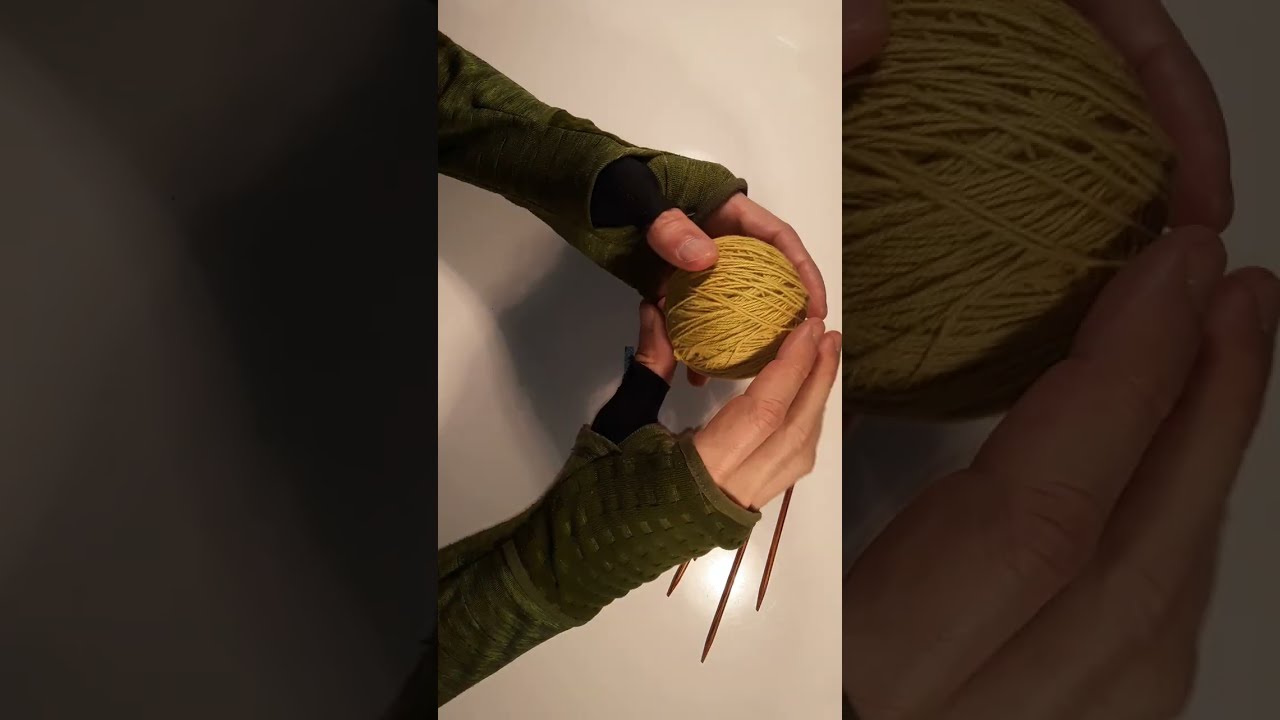 Knitting A Hat From The Top Down/The Cast On Is Fiddly/No Speaking #asmr #knitting #topdownknit