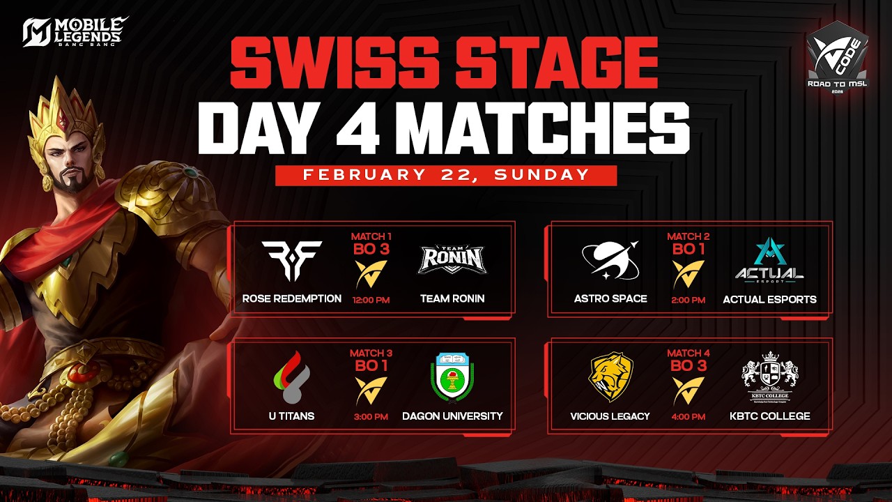 🔴 V-Road To MSL-MM S3 | Swiss Stage Day 4