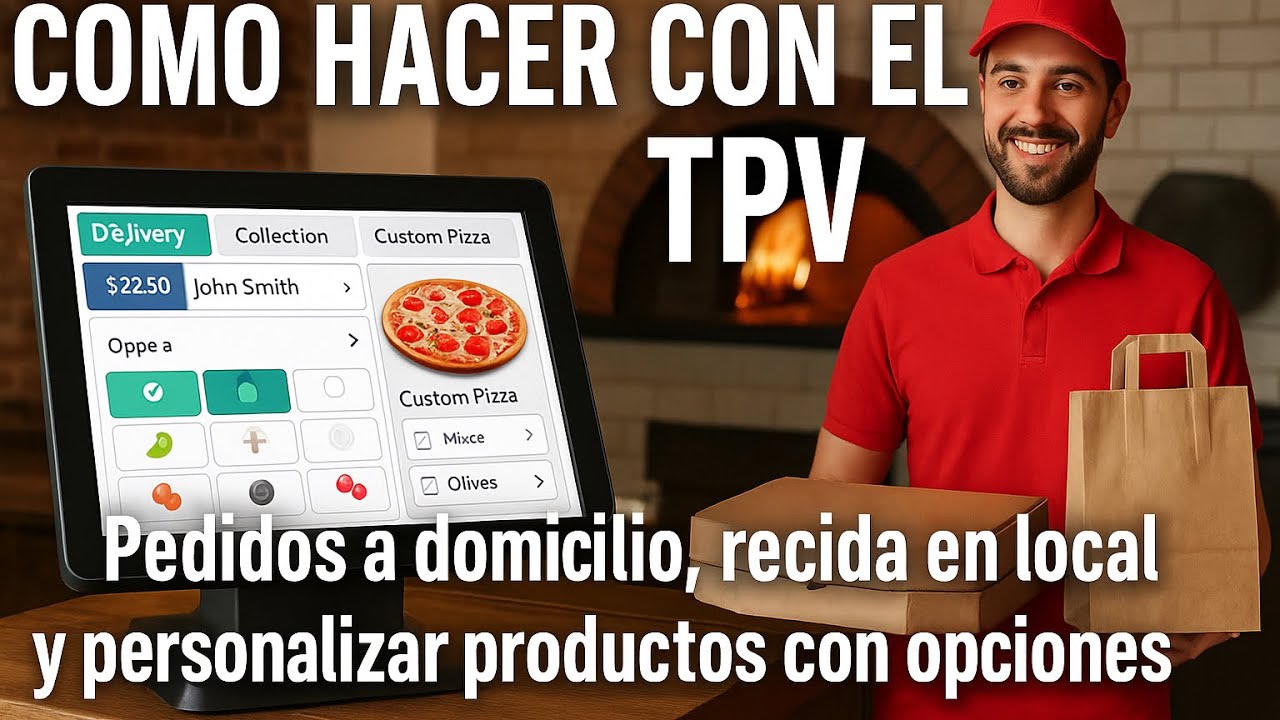Pedidos a domicilio, recogida en local y personalizar productos con opciones.