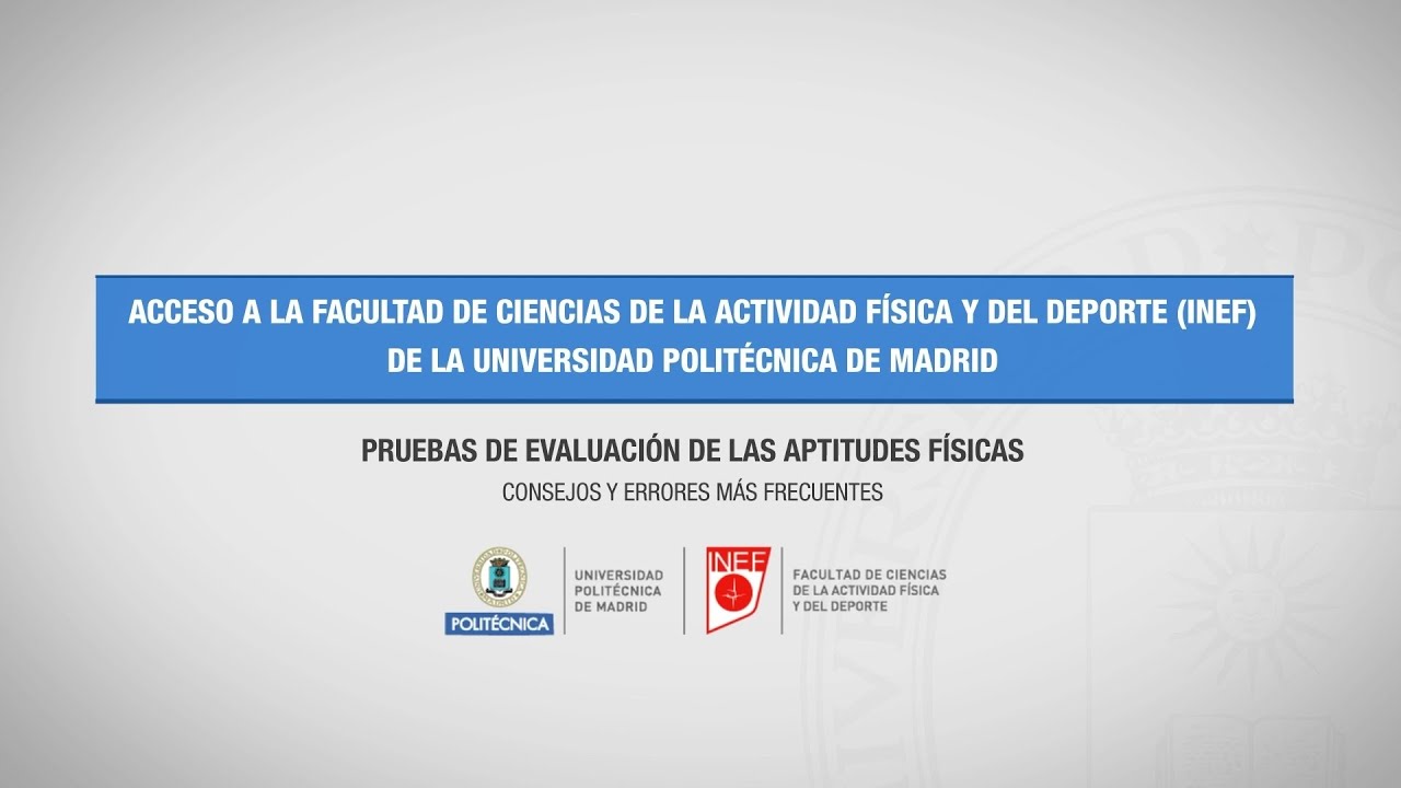 Acceso a la Facultad de Ciencias de la Actividad Física y del Deporte (INEF) de la UPM