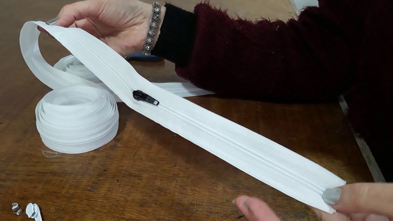 Montando zíper em metro