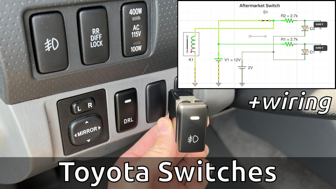 Toyota Switch Wiring, Aftermarket & OEM. ALL the INFO - Tacoma, FJ, Tundra, Hilux. +Bulb Replacement