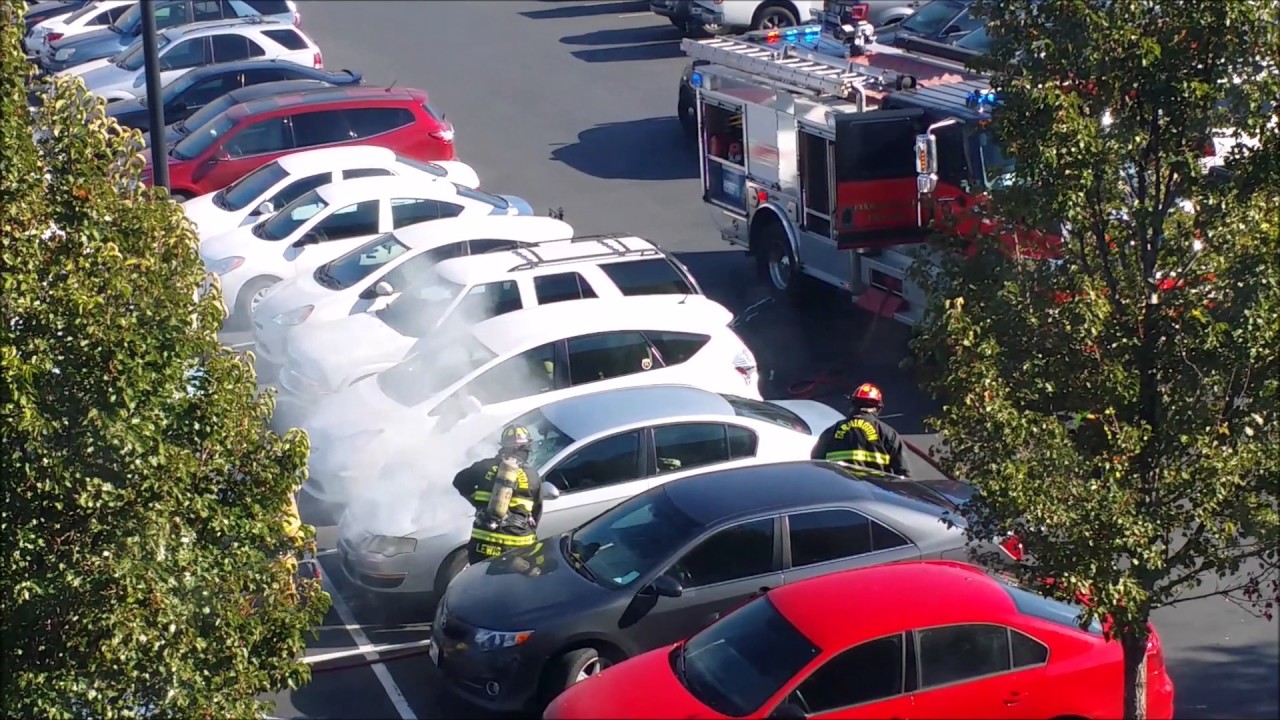 Car on Fire at Station Park Farmington