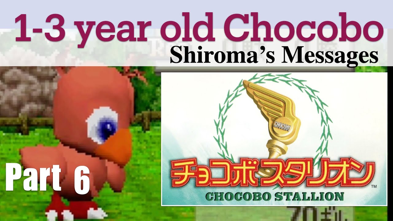 Chocobo 1-3 year old Development! Shiroma's Messages  LWJ plays Chocobo Stallion チョコボスタリオン Ep6.