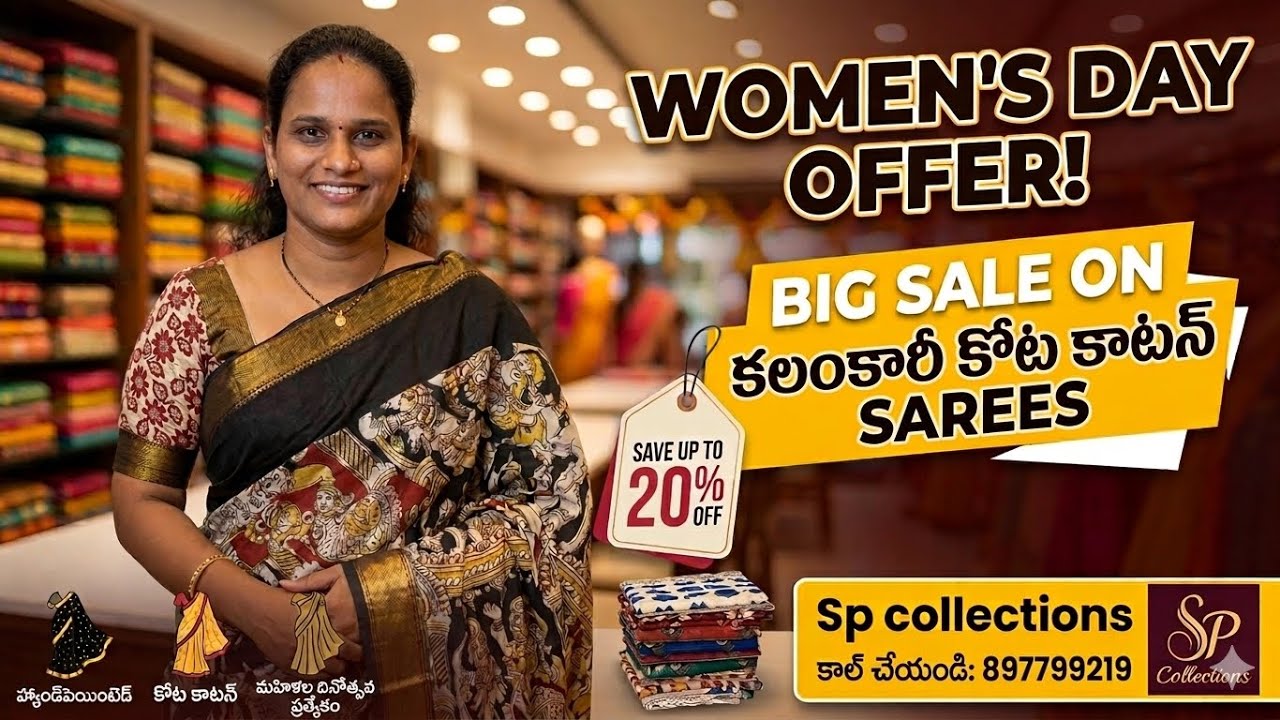 Women’s Days special ///Special Sale on Kalamkari Kota cotton sarees—-8977799219