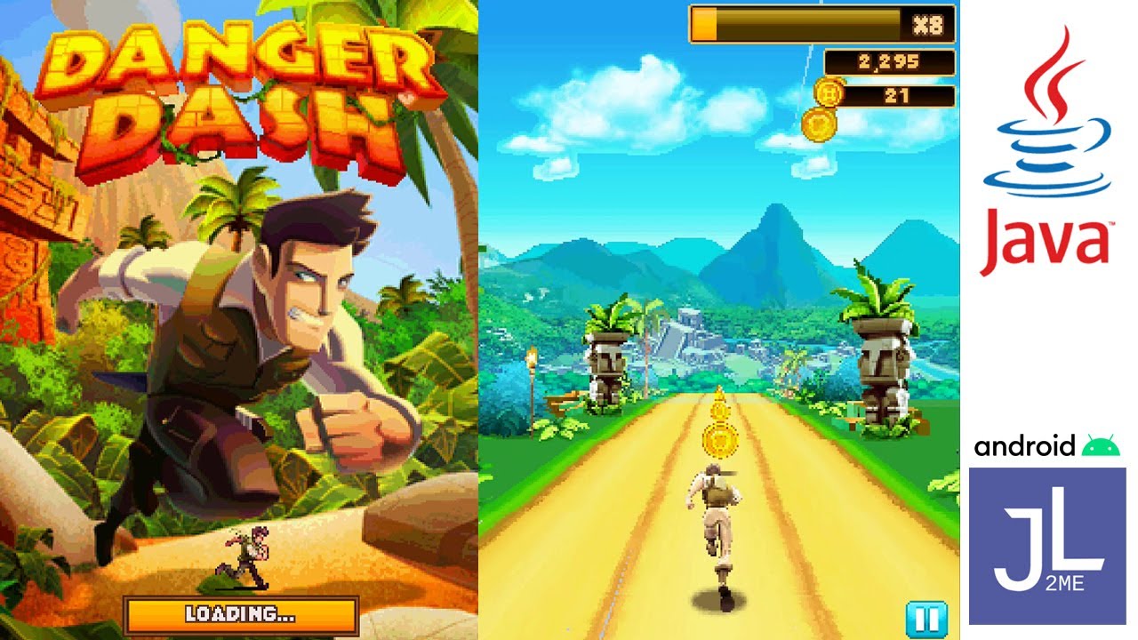 Danger Dash Java Mobile - Gameplay on J2ME Loader Android [No Commentary]
